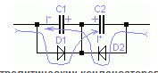 Конденсатор в переменной сети. Схема подключения электролитических конденсаторов. Конденсатор электролитический неполярный схема. Неполярный конденсатор на схеме. Электролитический конденсатор и переменный ток на схеме.