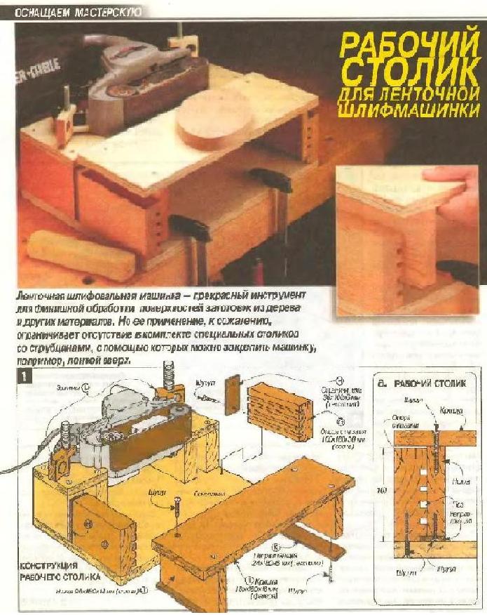 Стол для ленточной шлифмашинки