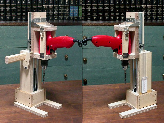 Самодельный сверлильный станок своими руками из дрели видео чертежи